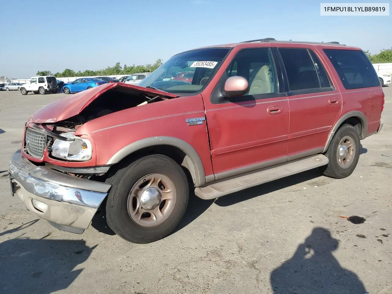 2000 Ford Expedition Eddie Bauer VIN: 1FMPU18L1YLB89819 Lot: 55263485