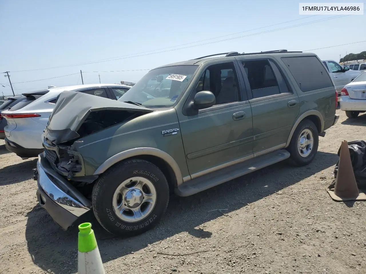 2000 Ford Expedition Eddie Bauer VIN: 1FMRU17L4YLA46986 Lot: 59591905