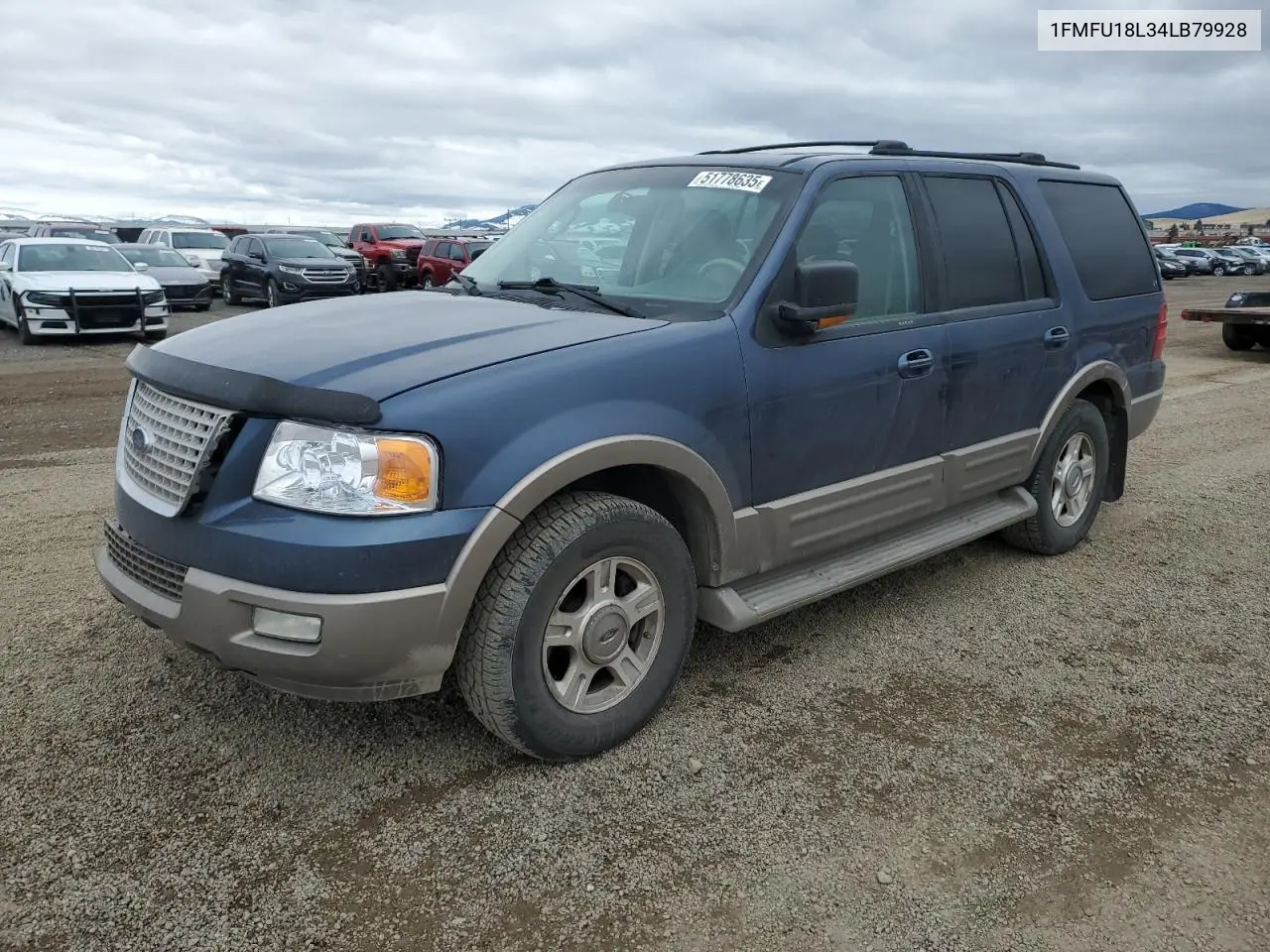2004 Ford Expedition Eddie Bauer VIN: 1FMFU18L34LB79928 Lot: 51778635