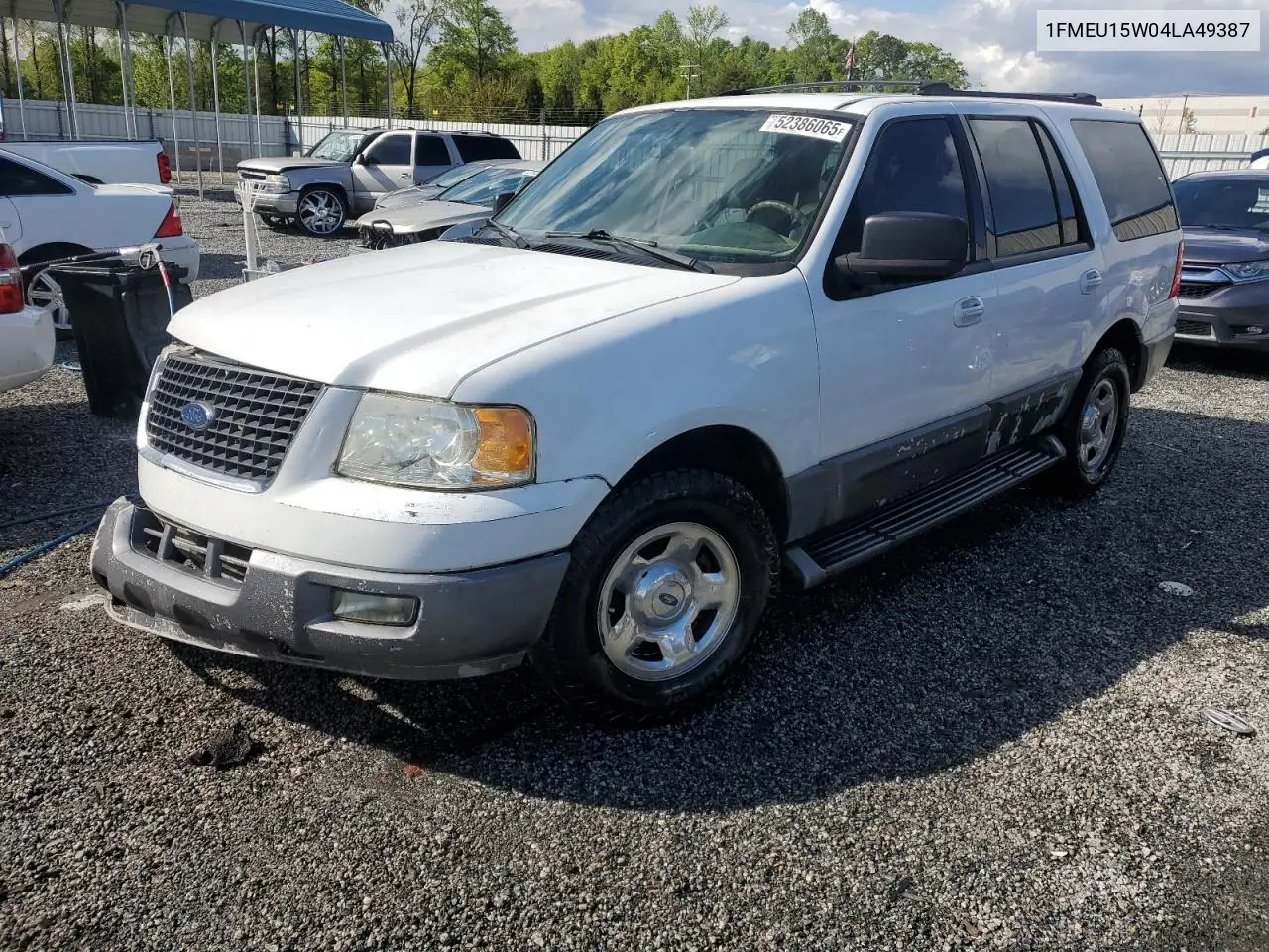 2004 Ford Expedition Xlt VIN: 1FMEU15W04LA49387 Lot: 52386065