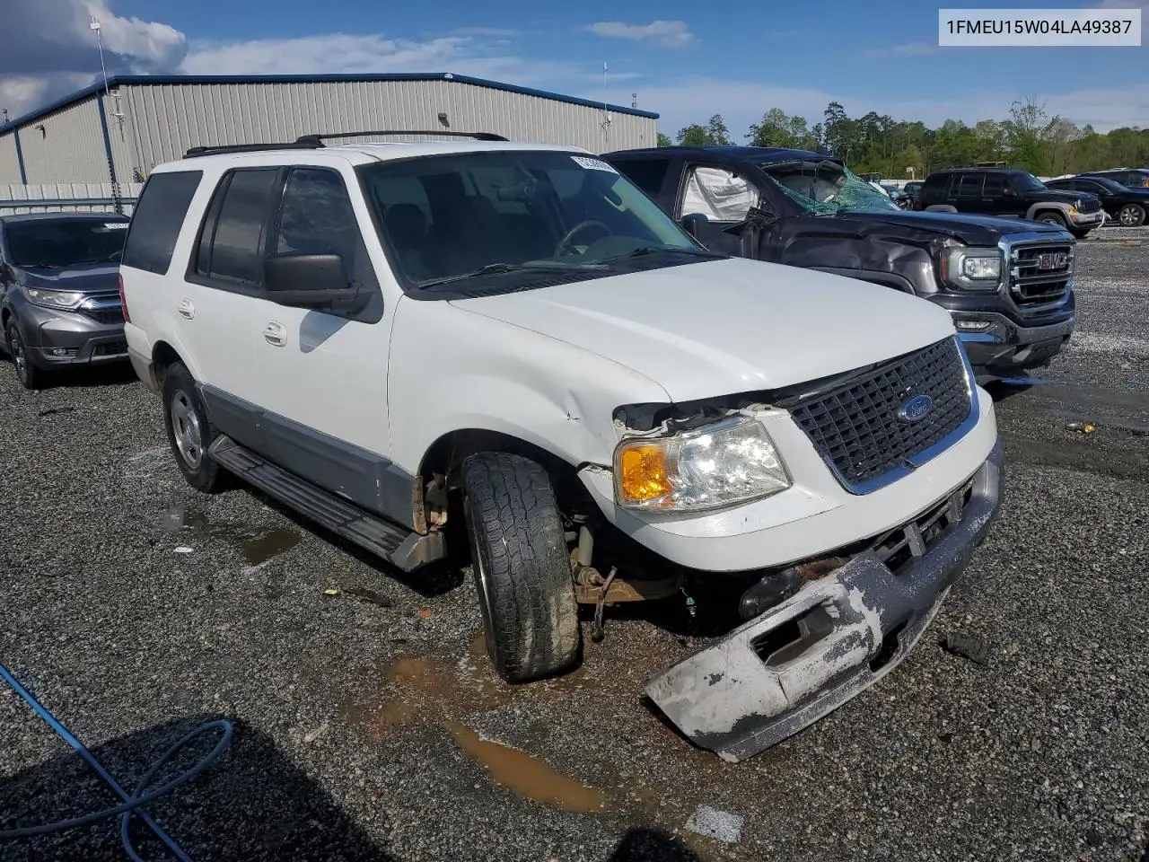 2004 Ford Expedition Xlt VIN: 1FMEU15W04LA49387 Lot: 52386065