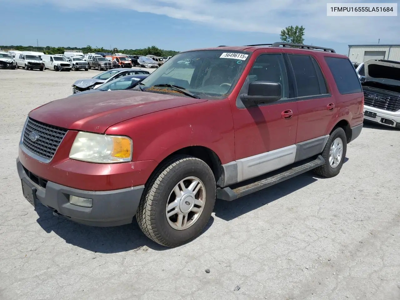 2005 Ford Expedition Xlt VIN: 1FMPU16555LA51684 Lot: 56496115
