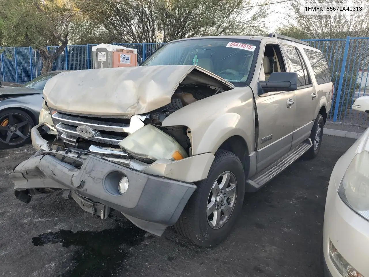 2007 Ford Expedition El Xlt VIN: 1FMFK15567LA40313 Lot: 66414515