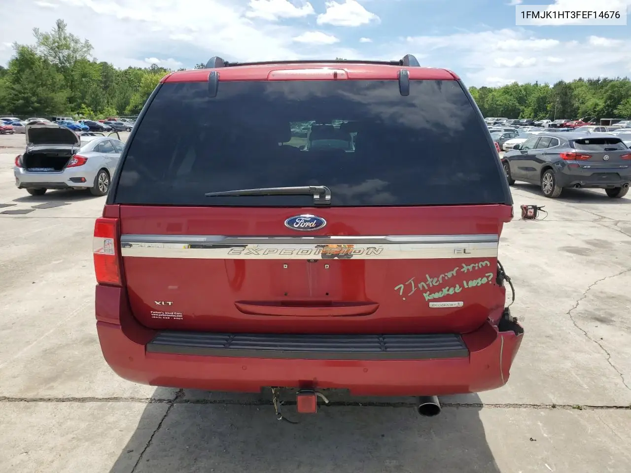 2015 Ford Expedition El Xlt VIN: 1FMJK1HT3FEF14676 Lot: 56483055