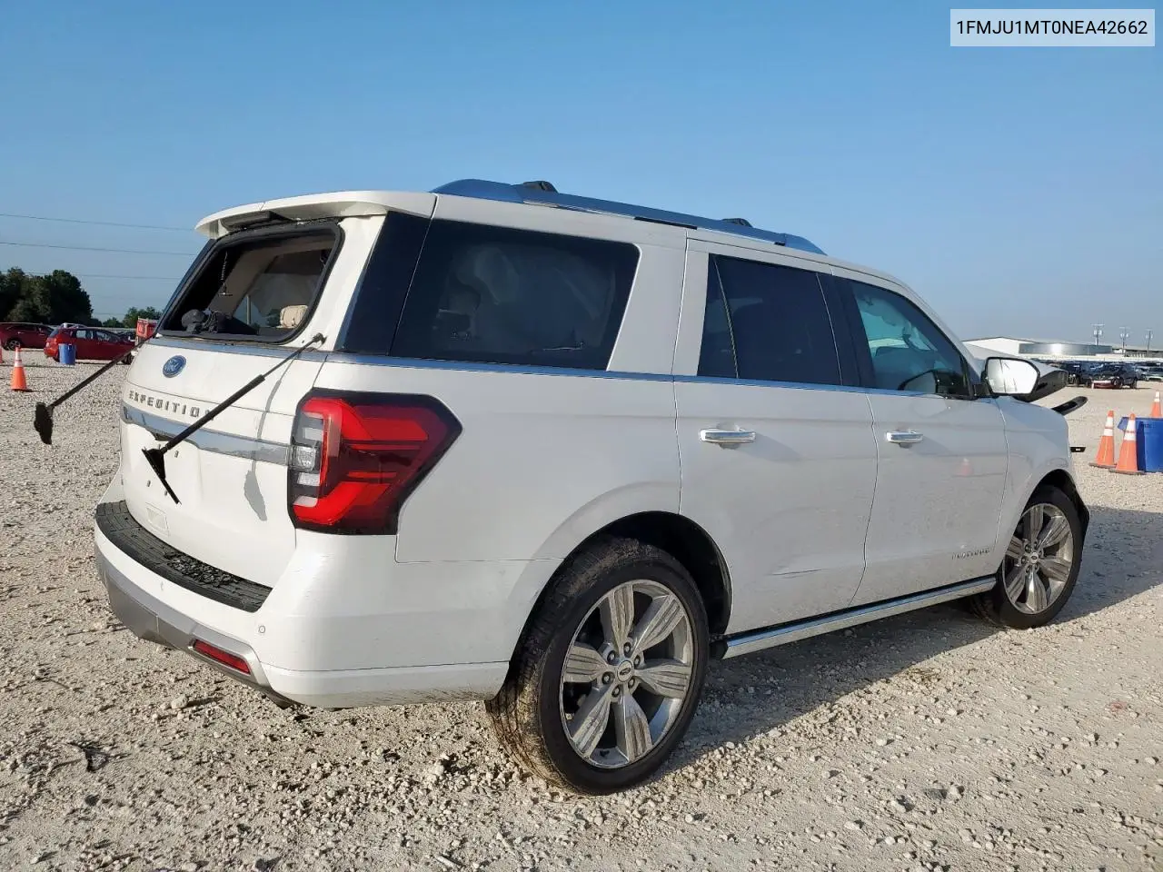 2022 Ford Expedition Platinum VIN: 1FMJU1MT0NEA42662 Lot: 62897885