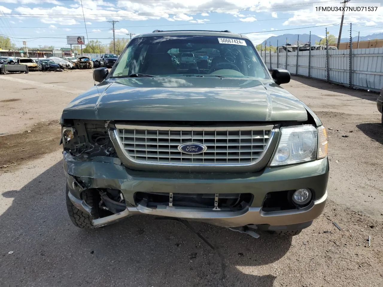1992 Ford Explorer VIN: 1FMDU34X7NUD71537 Lot: 50667424