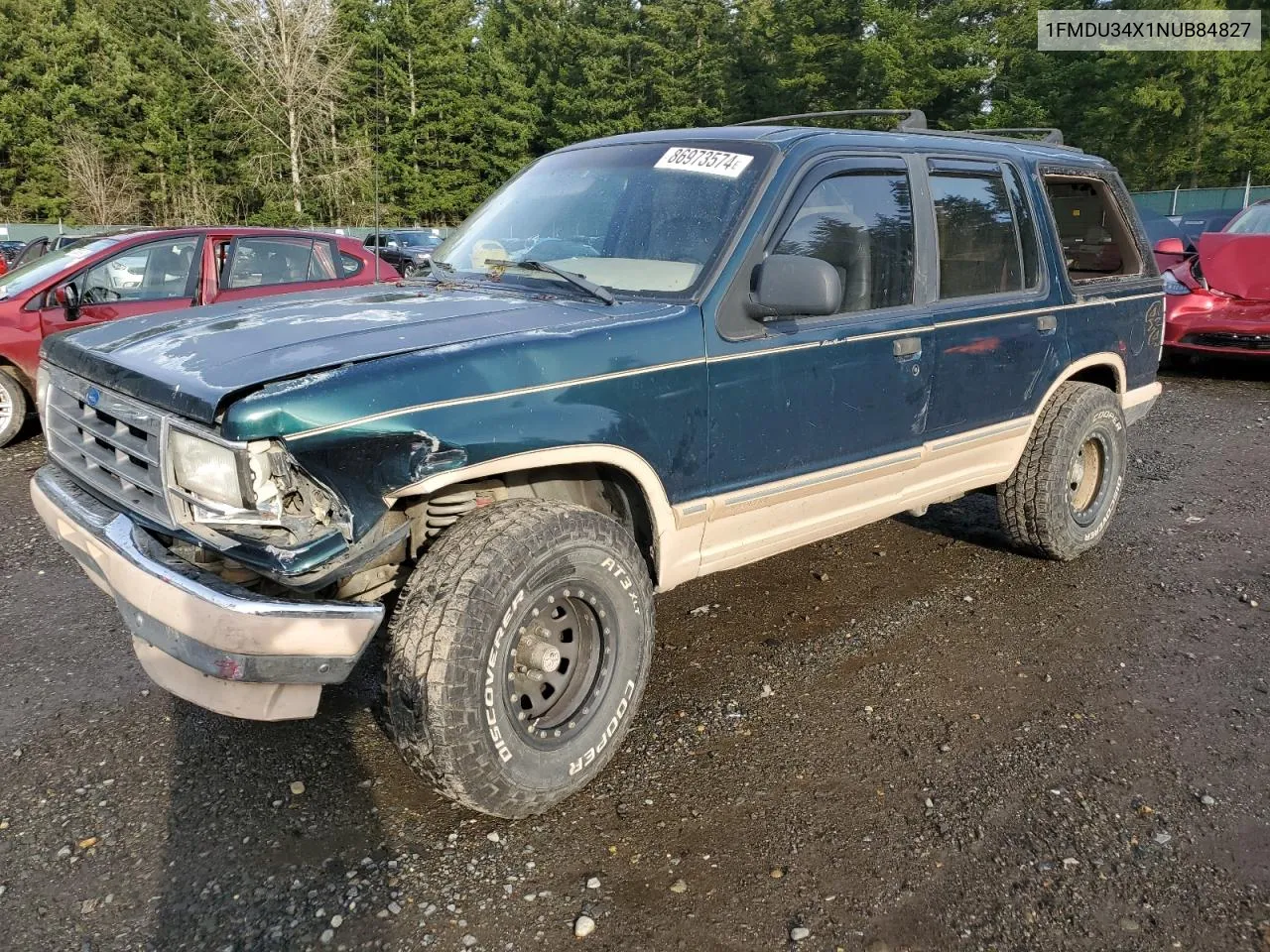 1992 Ford Explorer VIN: 1FMDU34X1NUB84827 Lot: 86973574