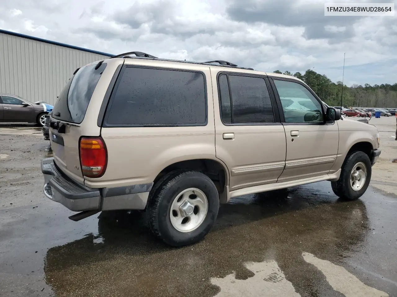 1998 Ford Explorer VIN: 1FMZU34E8WUD28654 Lot: 50938175