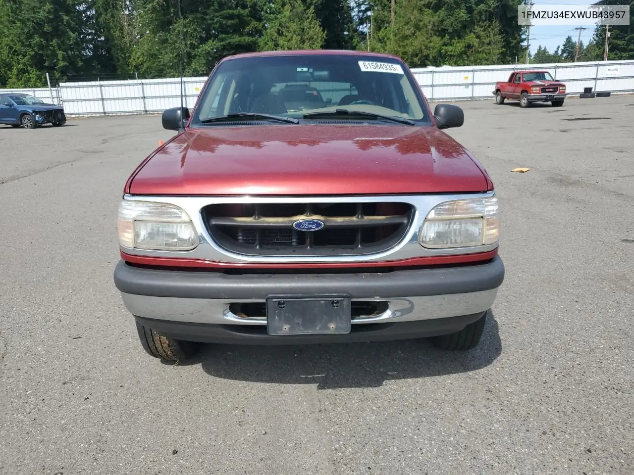 1998 Ford Explorer VIN: 1FMZU34EXWUB43957 Lot: 61584935