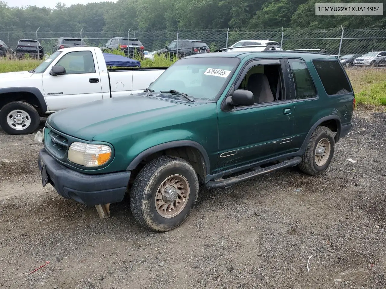 1999 Ford Explorer VIN: 1FMYU22X1XUA14954 Lot: 62849455