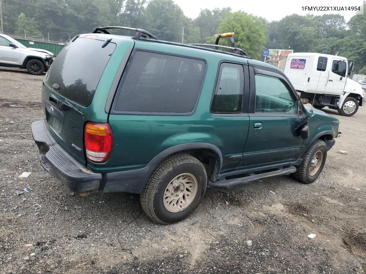 1999 Ford Explorer VIN: 1FMYU22X1XUA14954 Lot: 62849455