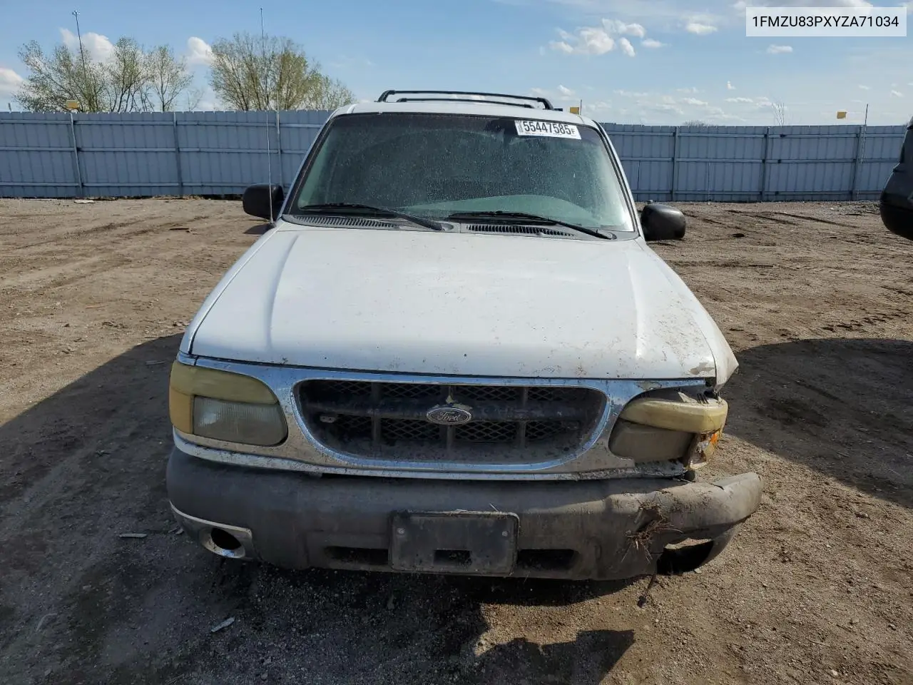 2000 Ford Explorer Xlt VIN: 1FMZU83PXYZA71034 Lot: 55447585