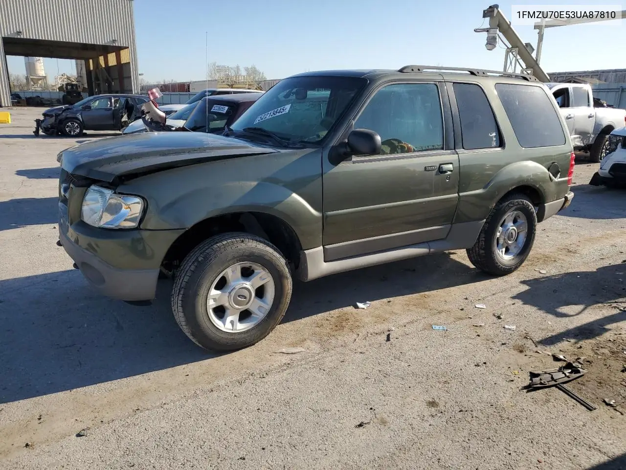 2003 Ford Explorer Sport VIN: 1FMZU70E53UA87810 Lot: 52213845