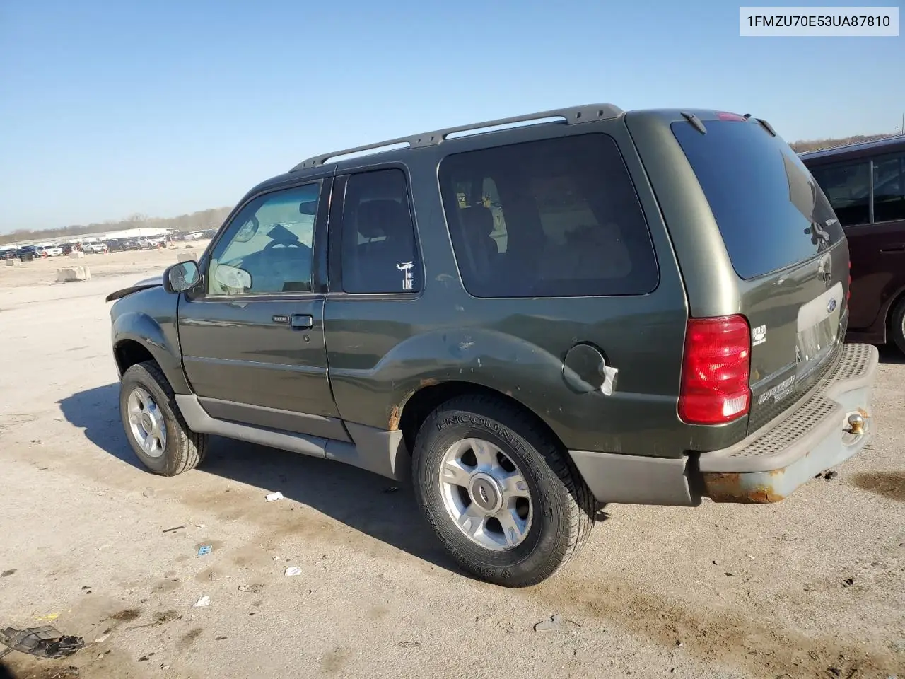 2003 Ford Explorer Sport VIN: 1FMZU70E53UA87810 Lot: 52213845