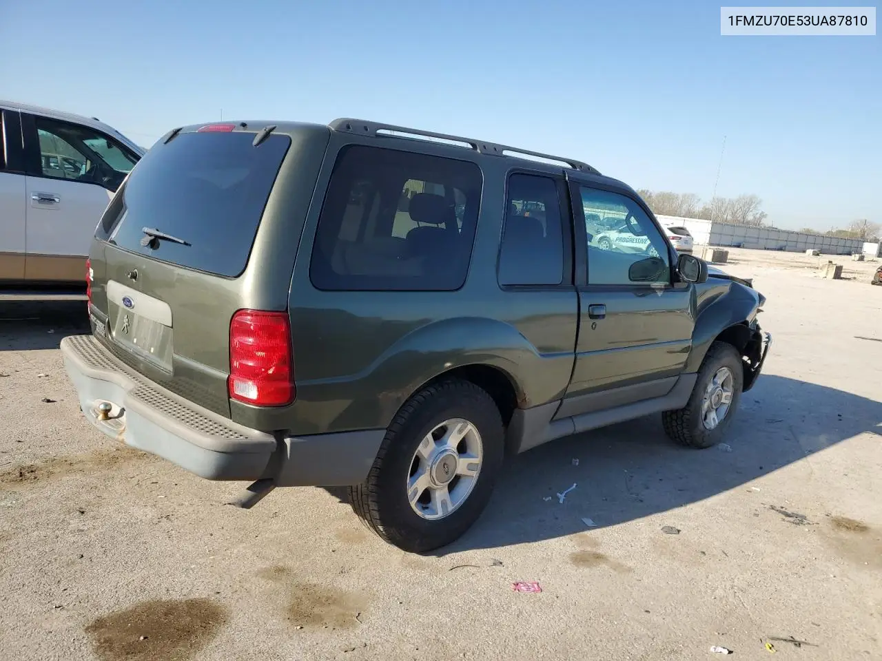 2003 Ford Explorer Sport VIN: 1FMZU70E53UA87810 Lot: 52213845