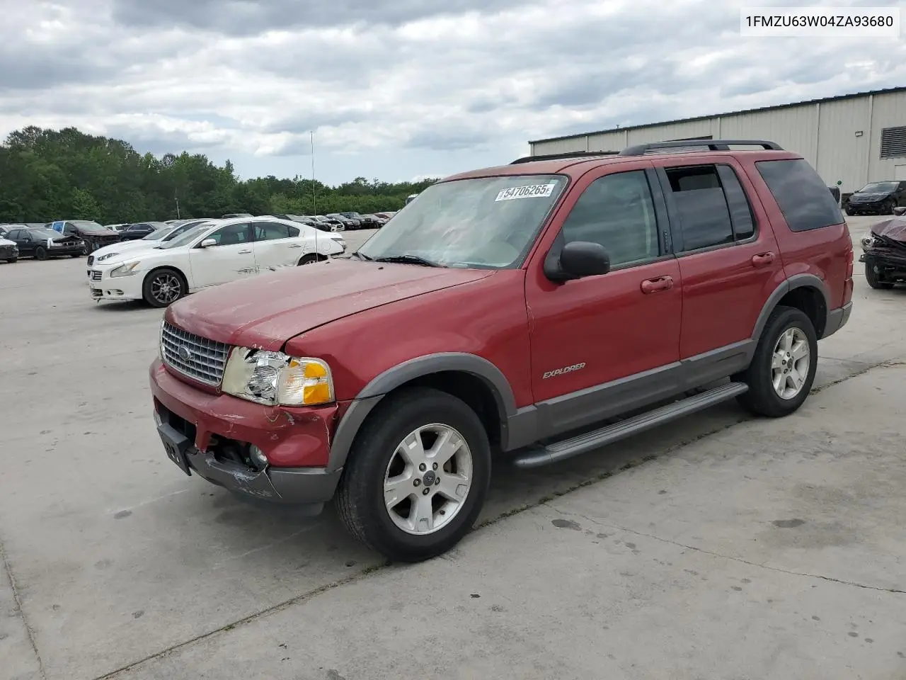 2004 Ford Explorer Xlt VIN: 1FMZU63W04ZA93680 Lot: 54706265