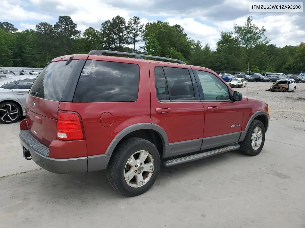 2004 Ford Explorer Xlt VIN: 1FMZU63W04ZA93680 Lot: 54706265