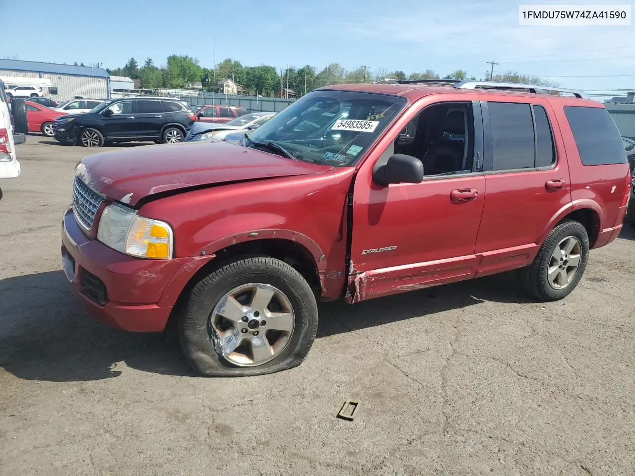 2004 Ford Explorer Limited VIN: 1FMDU75W74ZA41590 Lot: 54983585