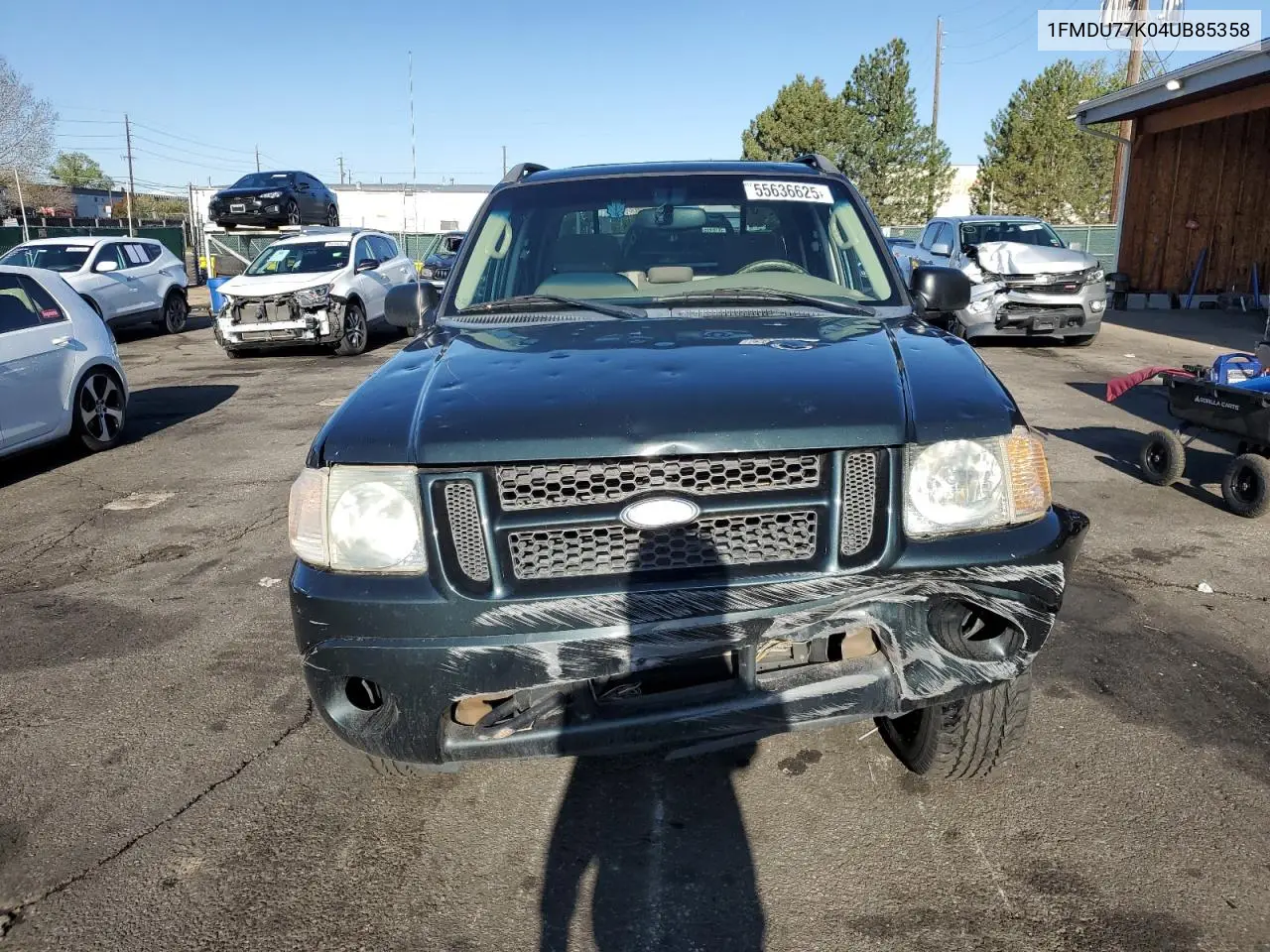 2004 Ford Explorer Sport Trac VIN: 1FMDU77K04UB85358 Lot: 55636625