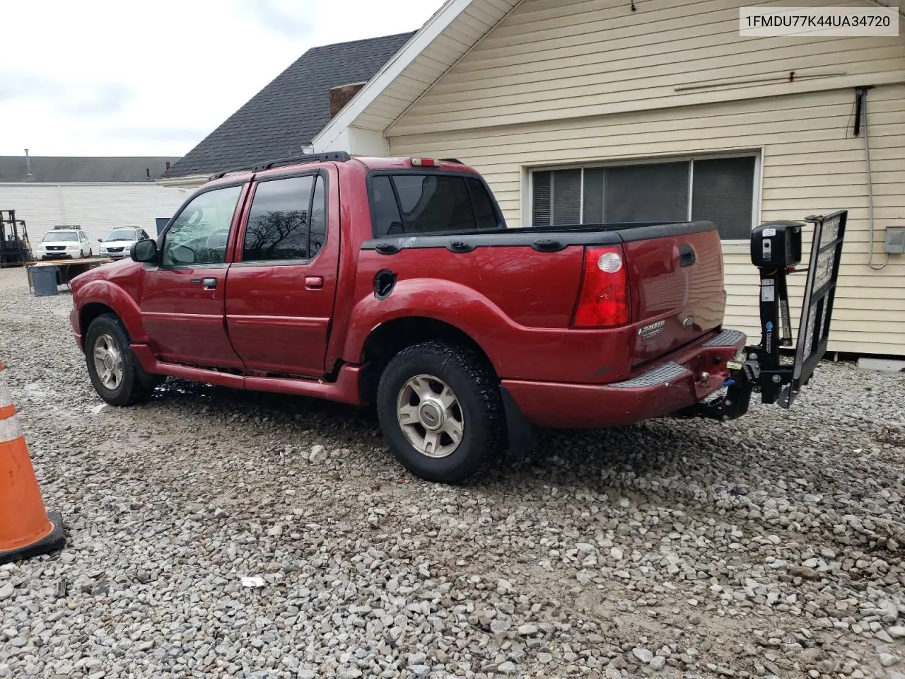 2004 Ford Explorer Sport Trac VIN: 1FMDU77K44UA34720 Lot: 55726075
