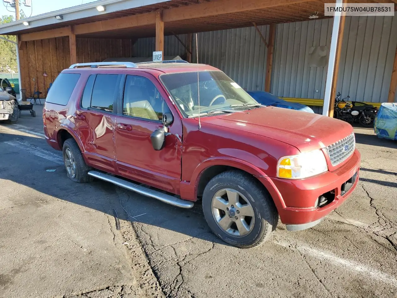 2004 Ford Explorer Limited VIN: 1FMDU75W04UB78531 Lot: 56598935