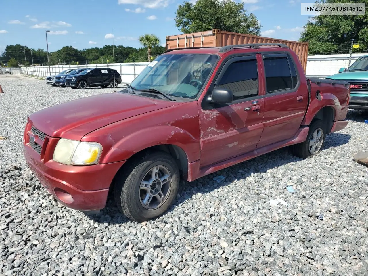 2004 Ford Explorer Sport Trac VIN: 1FMZU77K64UB14512 Lot: 56985685