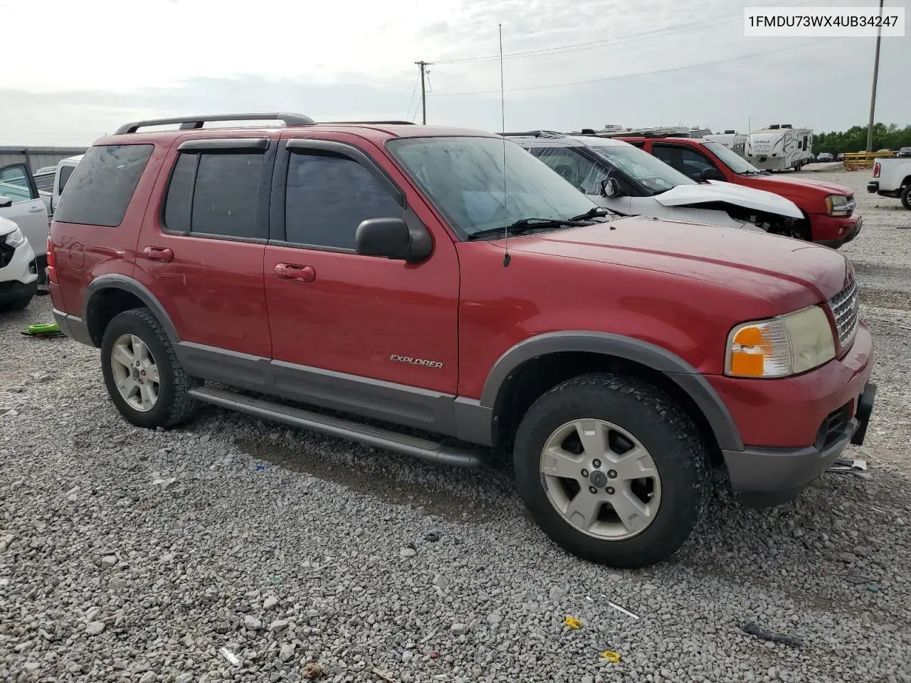 2004 Ford Explorer Xlt VIN: 1FMDU73WX4UB34247 Lot: 57212585