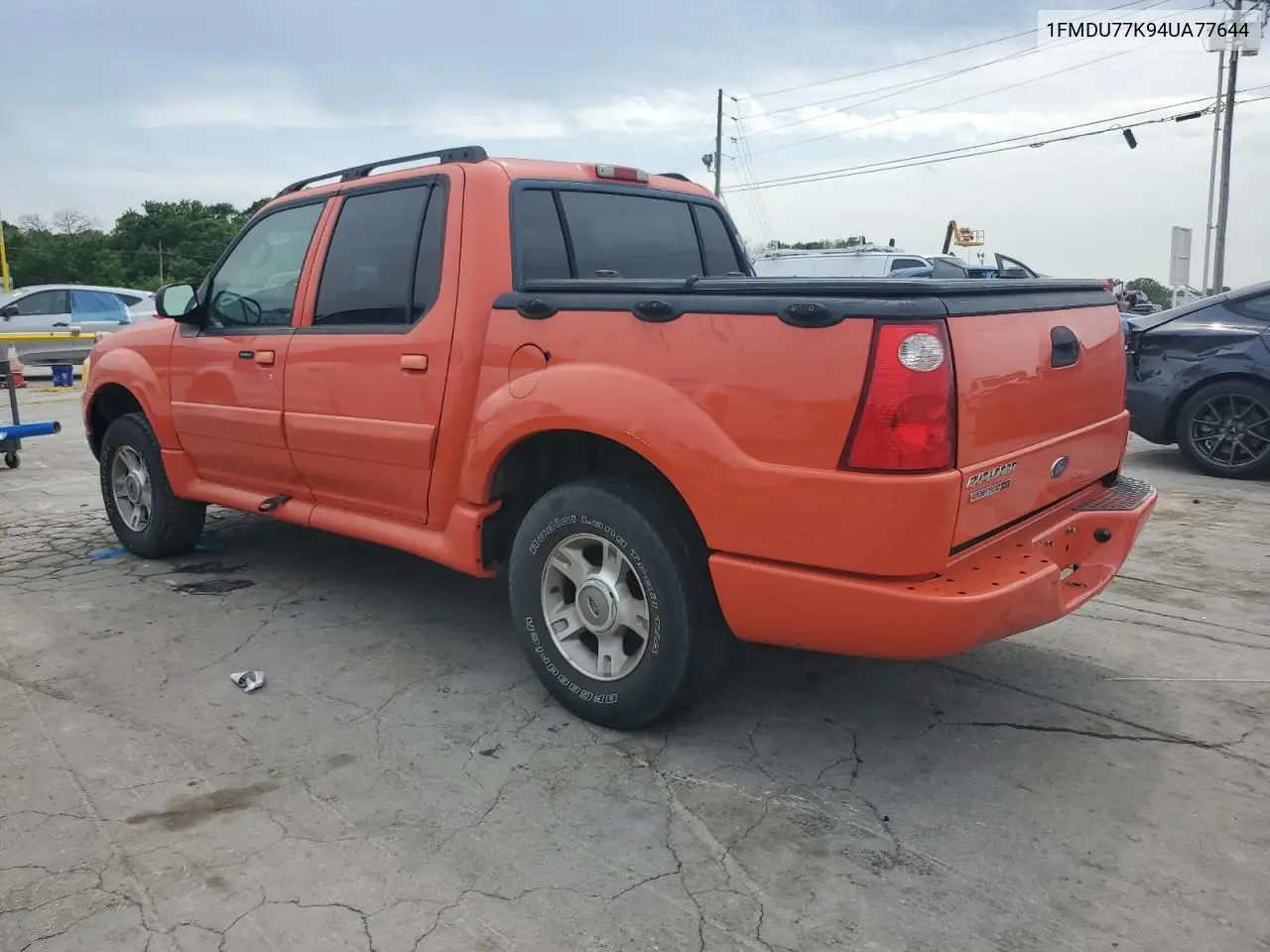 2004 Ford Explorer Sport Trac VIN: 1FMDU77K94UA77644 Lot: 57495175