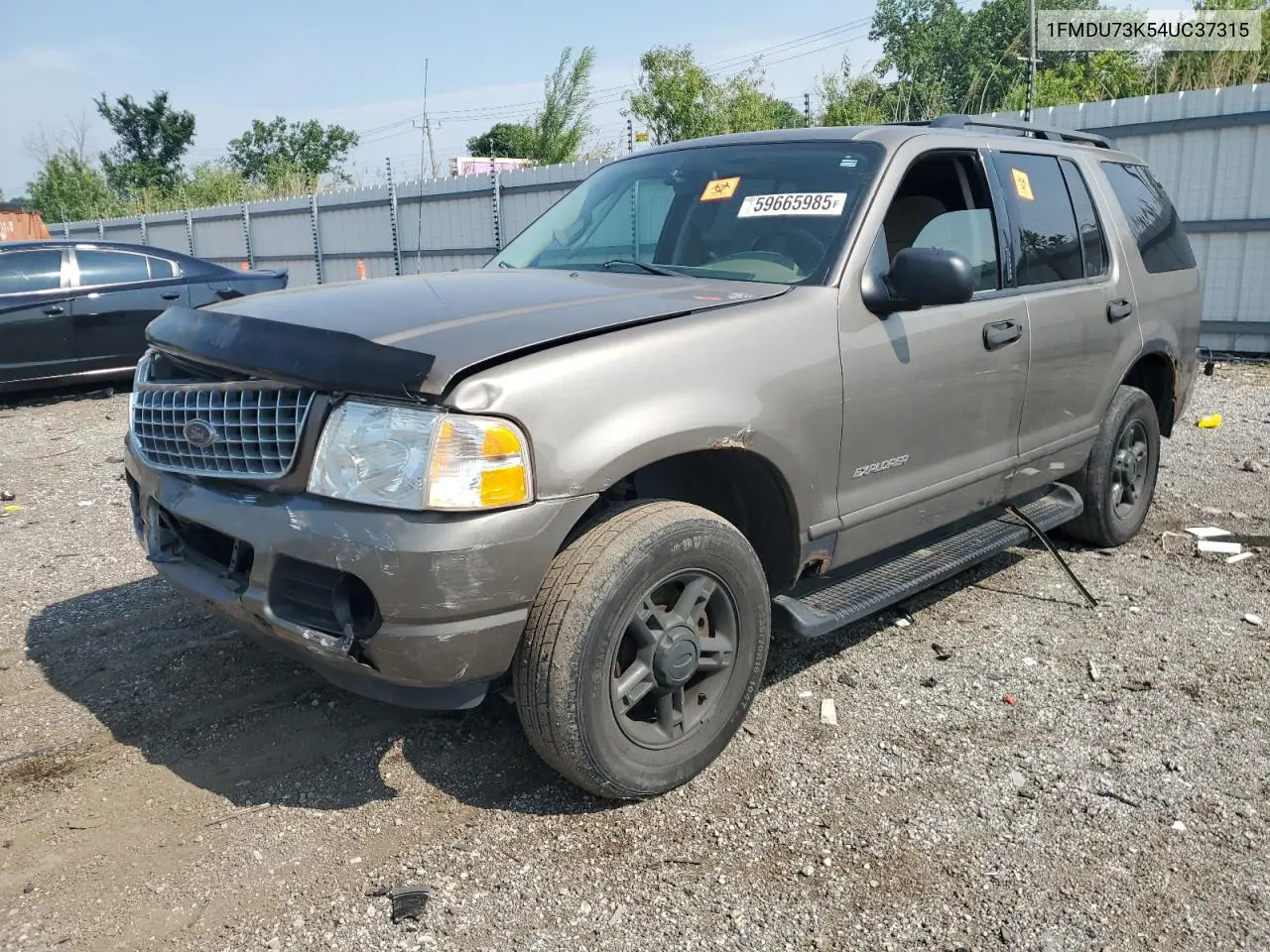 2004 Ford Explorer Xlt VIN: 1FMDU73K54UC37315 Lot: 59665985