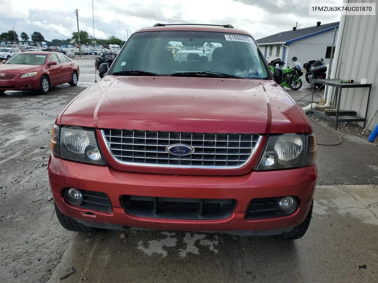 2004 Ford Explorer Xlt VIN: 1FMZU63K74UC01870 Lot: 61060475