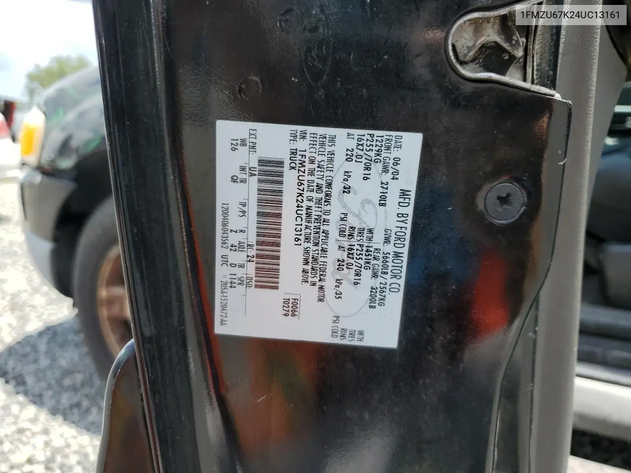 2004 Ford Explorer Sport Trac VIN: 1FMZU67K24UC13161 Lot: 62321835