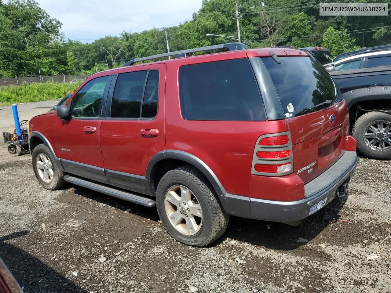 2004 Ford Explorer Xlt VIN: 1FMZU73W04UA18724 Lot: 62648055