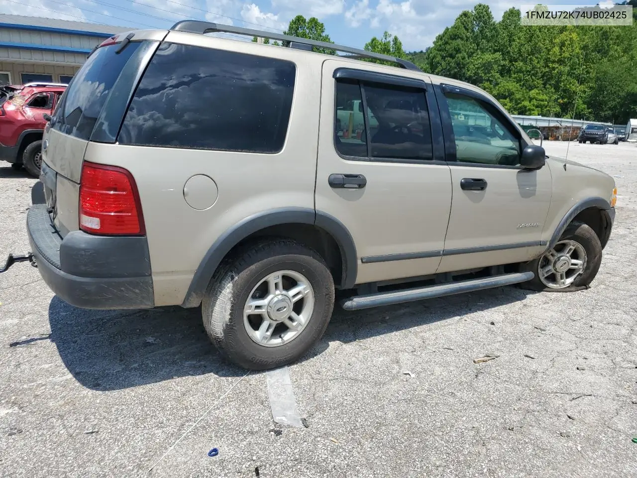 2004 Ford Explorer Xls VIN: 1FMZU72K74UB02425 Lot: 63238585