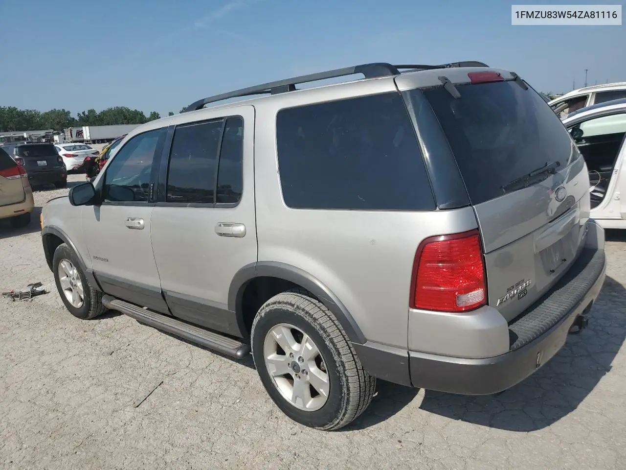 2004 Ford Explorer Xlt VIN: 1FMZU83W54ZA81116 Lot: 63807435