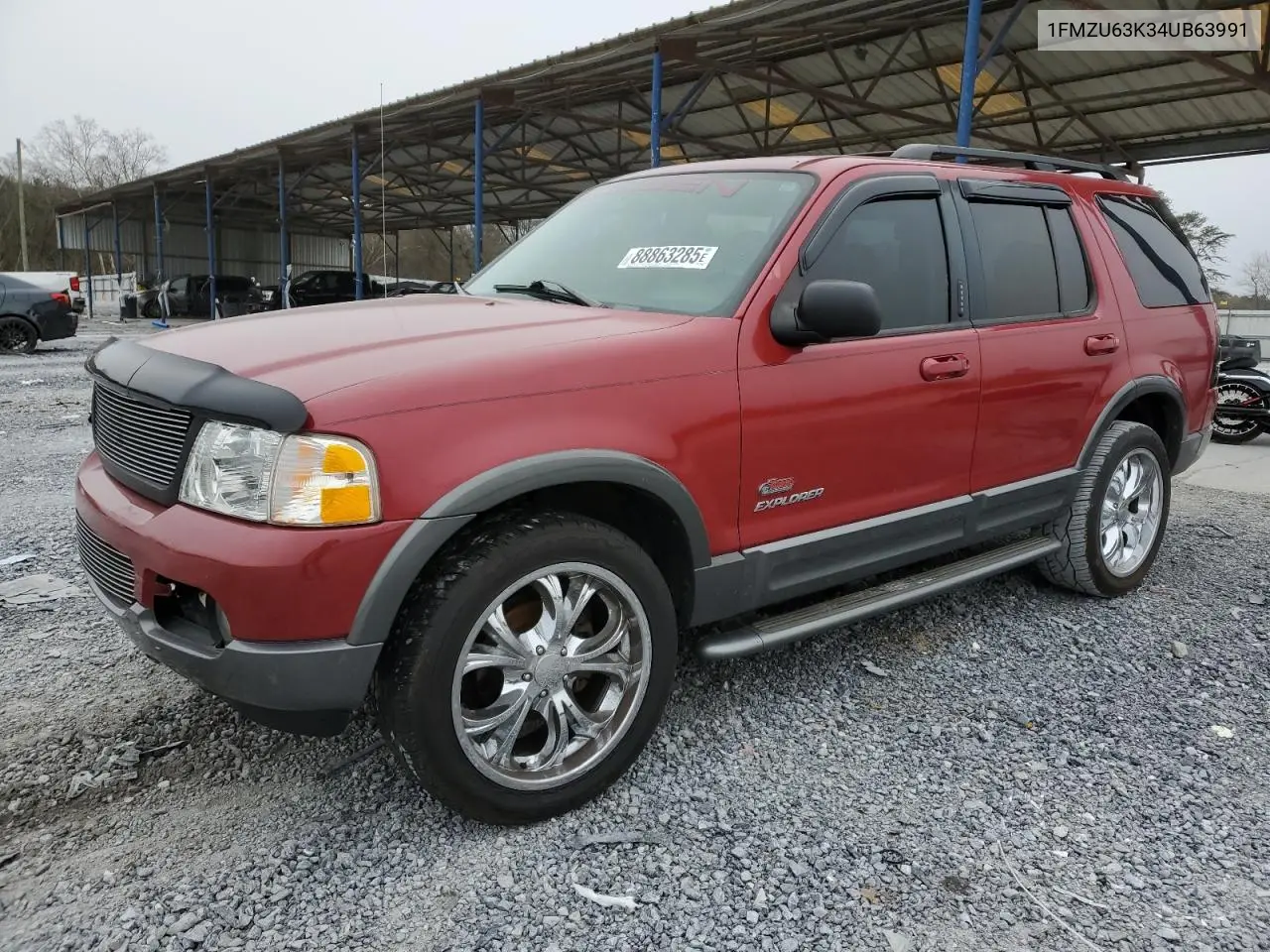 2004 Ford Explorer Xlt VIN: 1FMZU63K34UB63991 Lot: 88863285