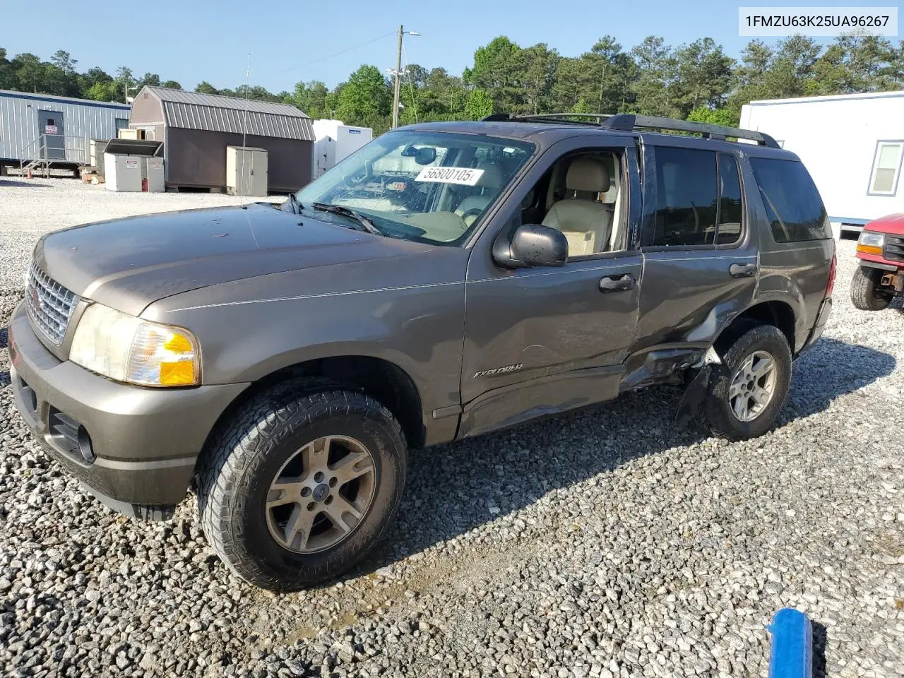 2005 Ford Explorer Xlt VIN: 1FMZU63K25UA96267 Lot: 56800105
