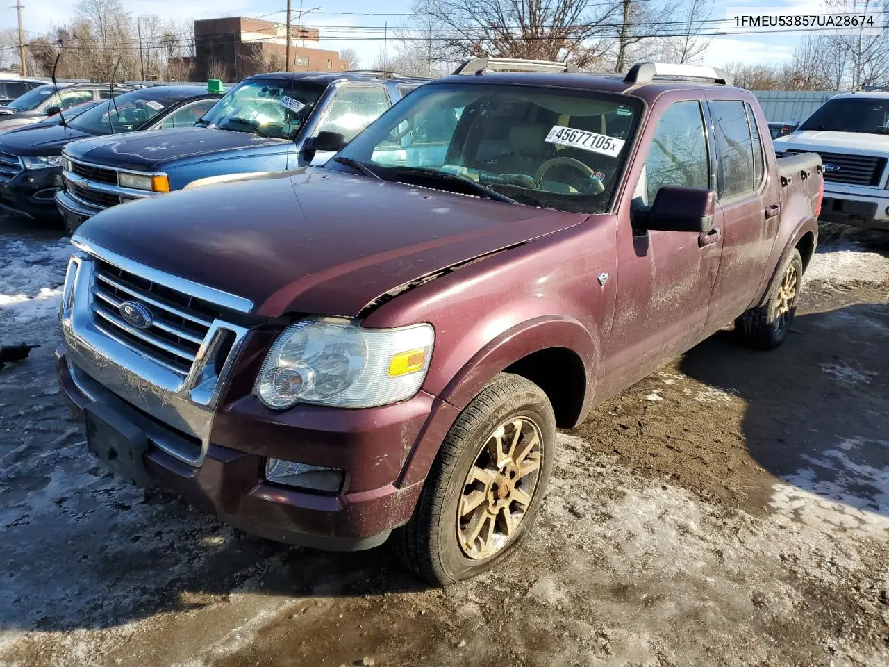 2007 Ford Explorer Sport Trac Limited VIN: 1FMEU53857UA28674 Lot: 45677105