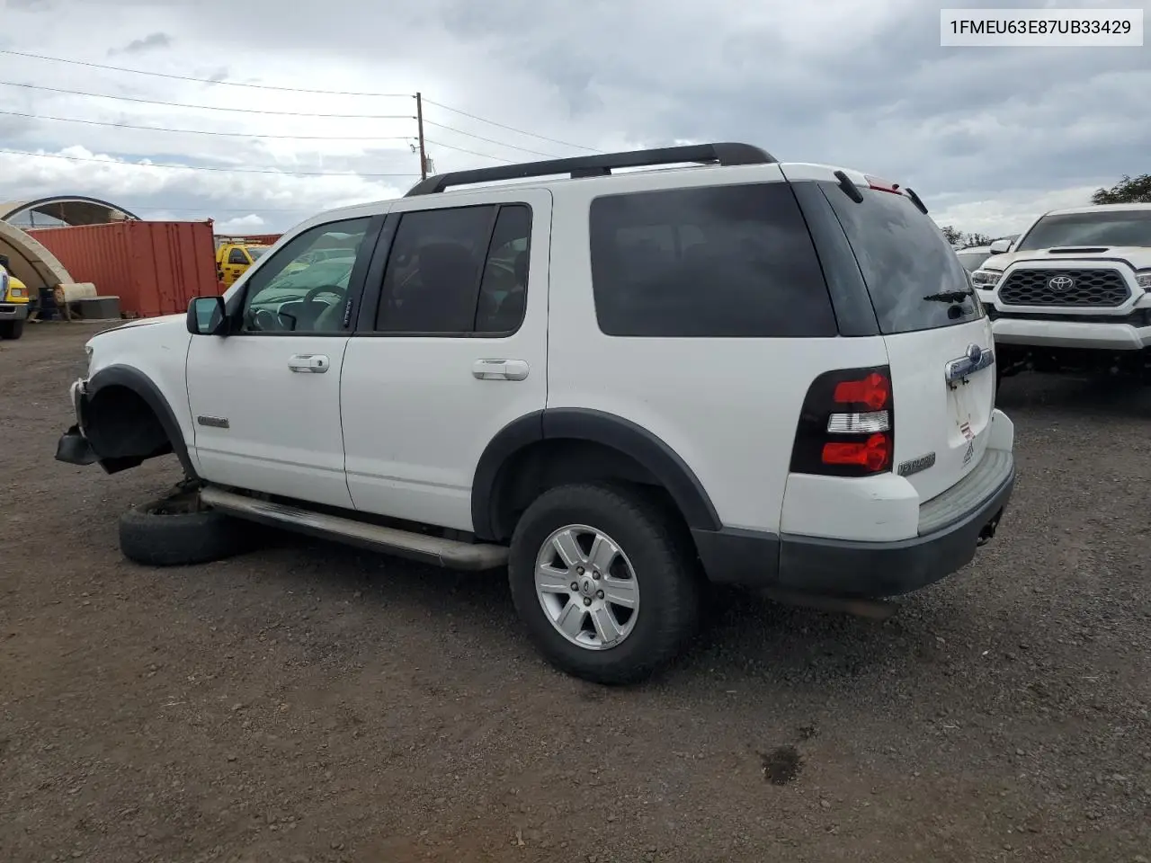 2007 Ford Explorer Xlt VIN: 1FMEU63E87UB33429 Lot: 49518935