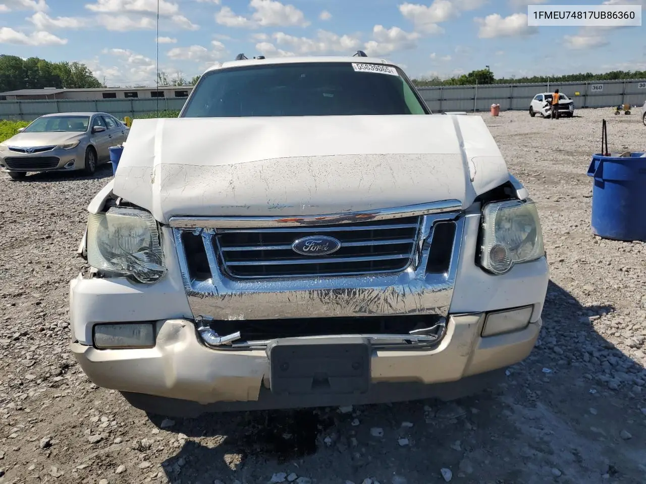 2007 Ford Explorer Eddie Bauer VIN: 1FMEU74817UB86360 Lot: 55839065