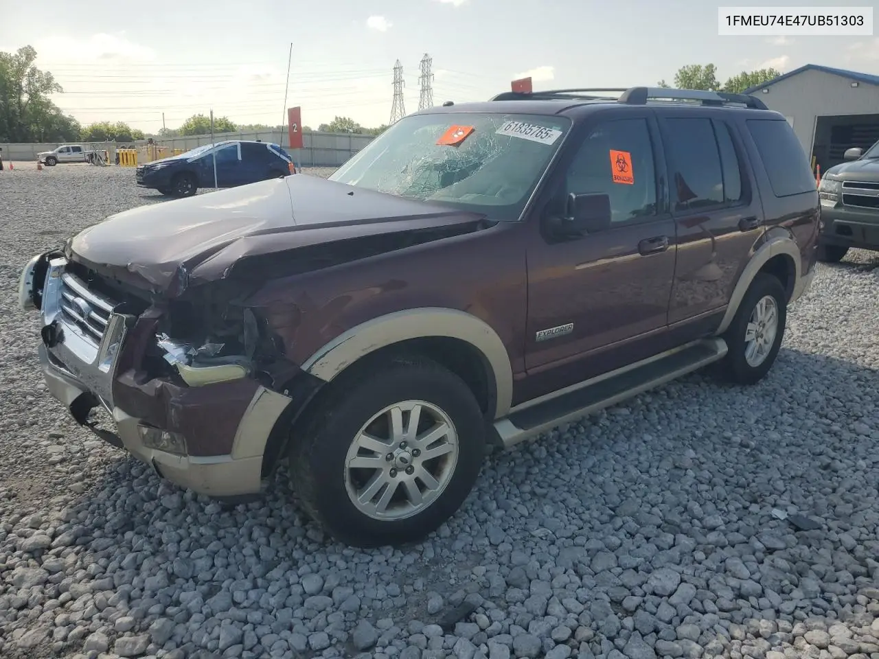 2007 Ford Explorer Eddie Bauer VIN: 1FMEU74E47UB51303 Lot: 61835765