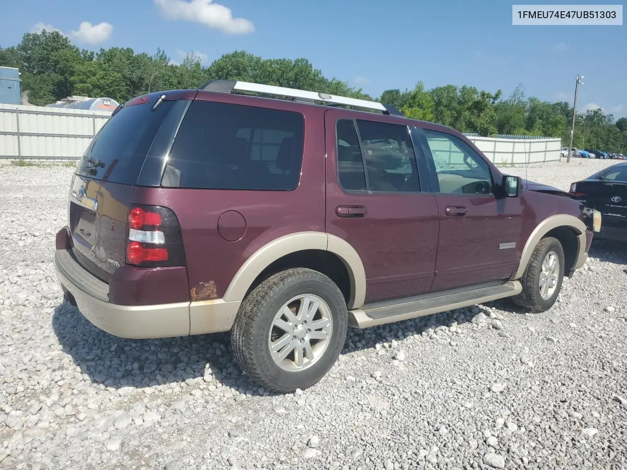2007 Ford Explorer Eddie Bauer VIN: 1FMEU74E47UB51303 Lot: 61835765