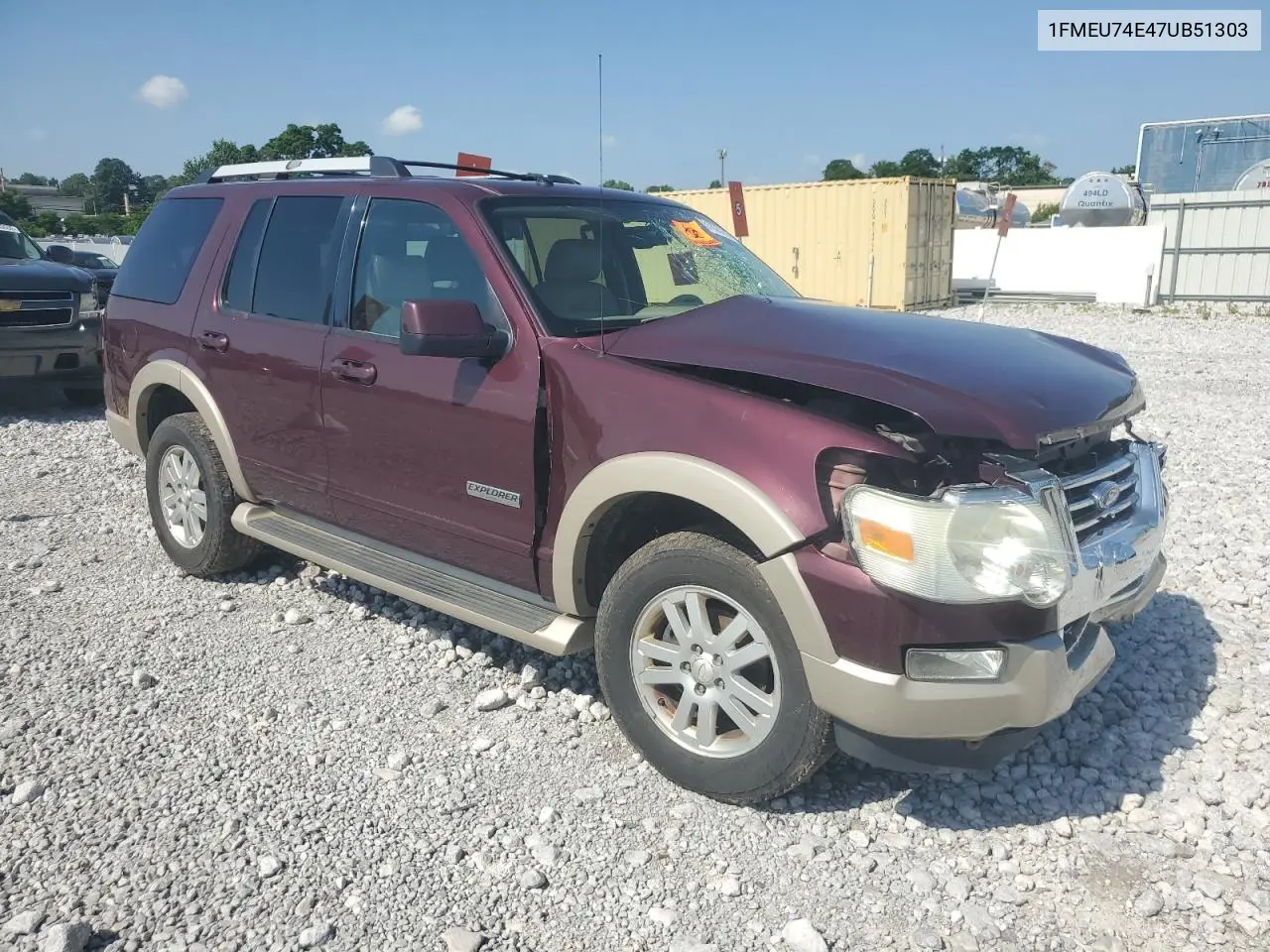 2007 Ford Explorer Eddie Bauer VIN: 1FMEU74E47UB51303 Lot: 61835765