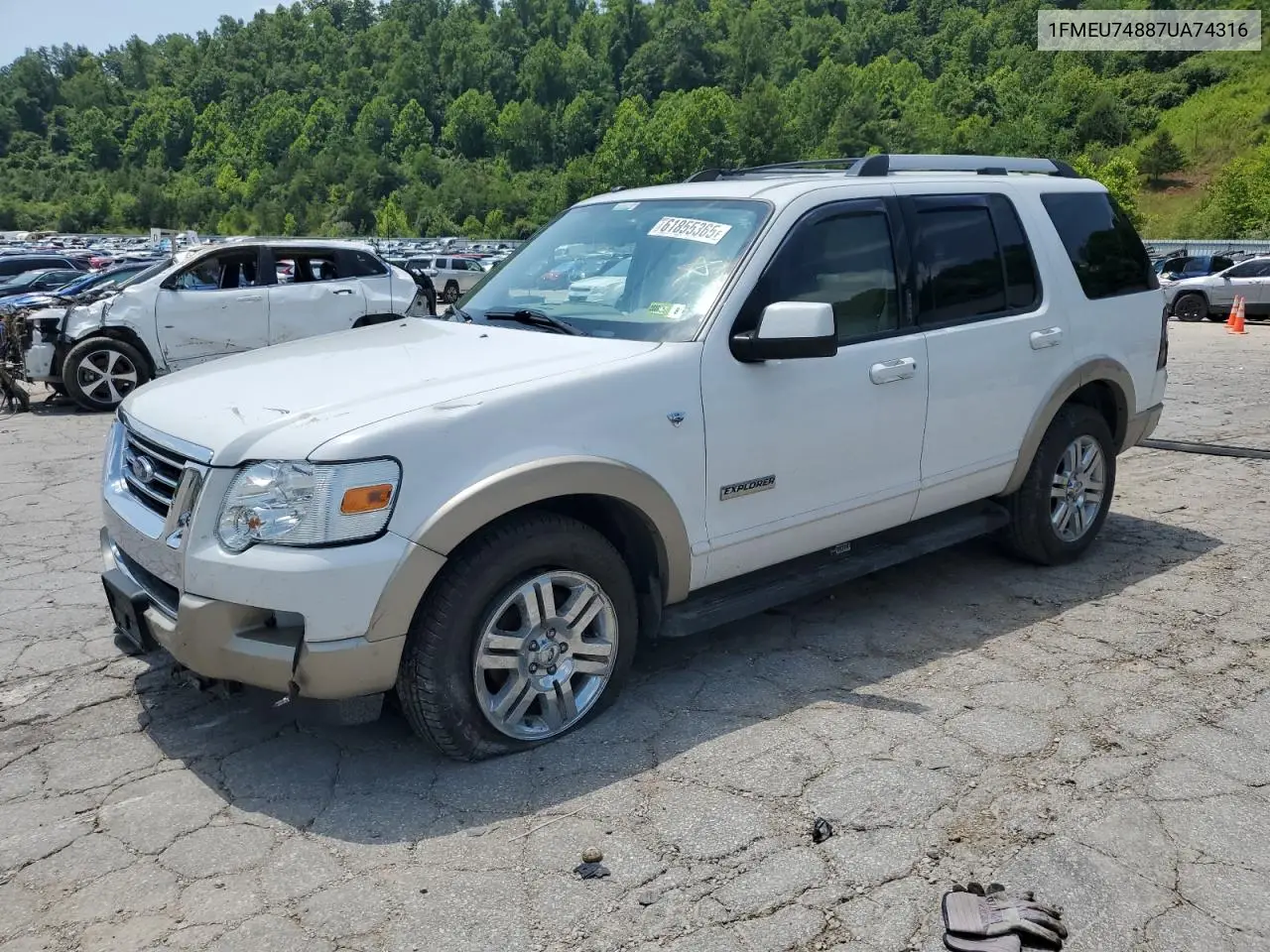 2007 Ford Explorer Eddie Bauer VIN: 1FMEU74887UA74316 Lot: 61855365