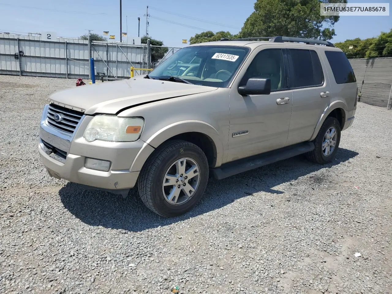 2007 Ford Explorer Xlt VIN: 1FMEU63E77UA85678 Lot: 62417535