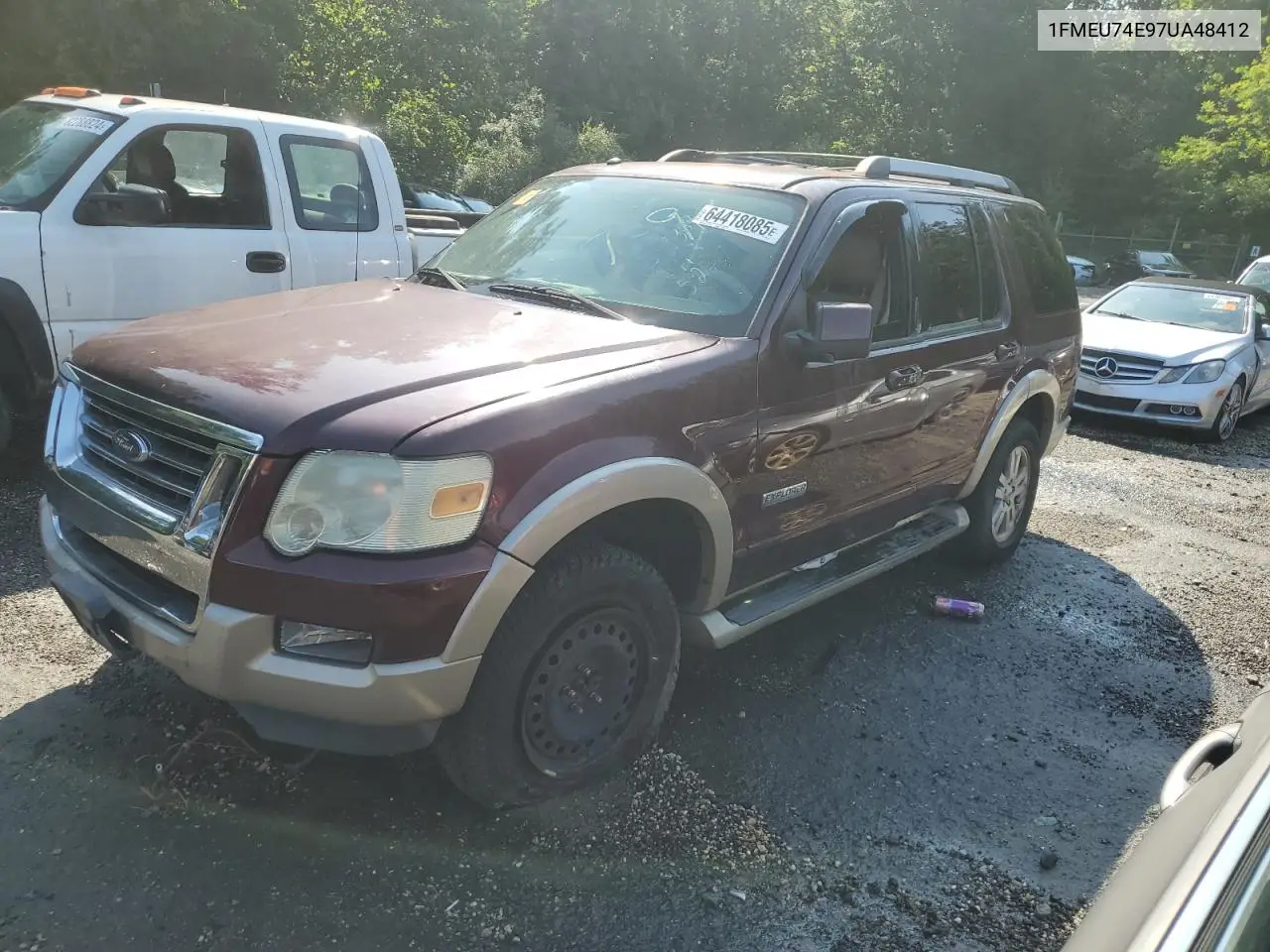 2007 Ford Explorer Eddie Bauer VIN: 1FMEU74E97UA48412 Lot: 64418085
