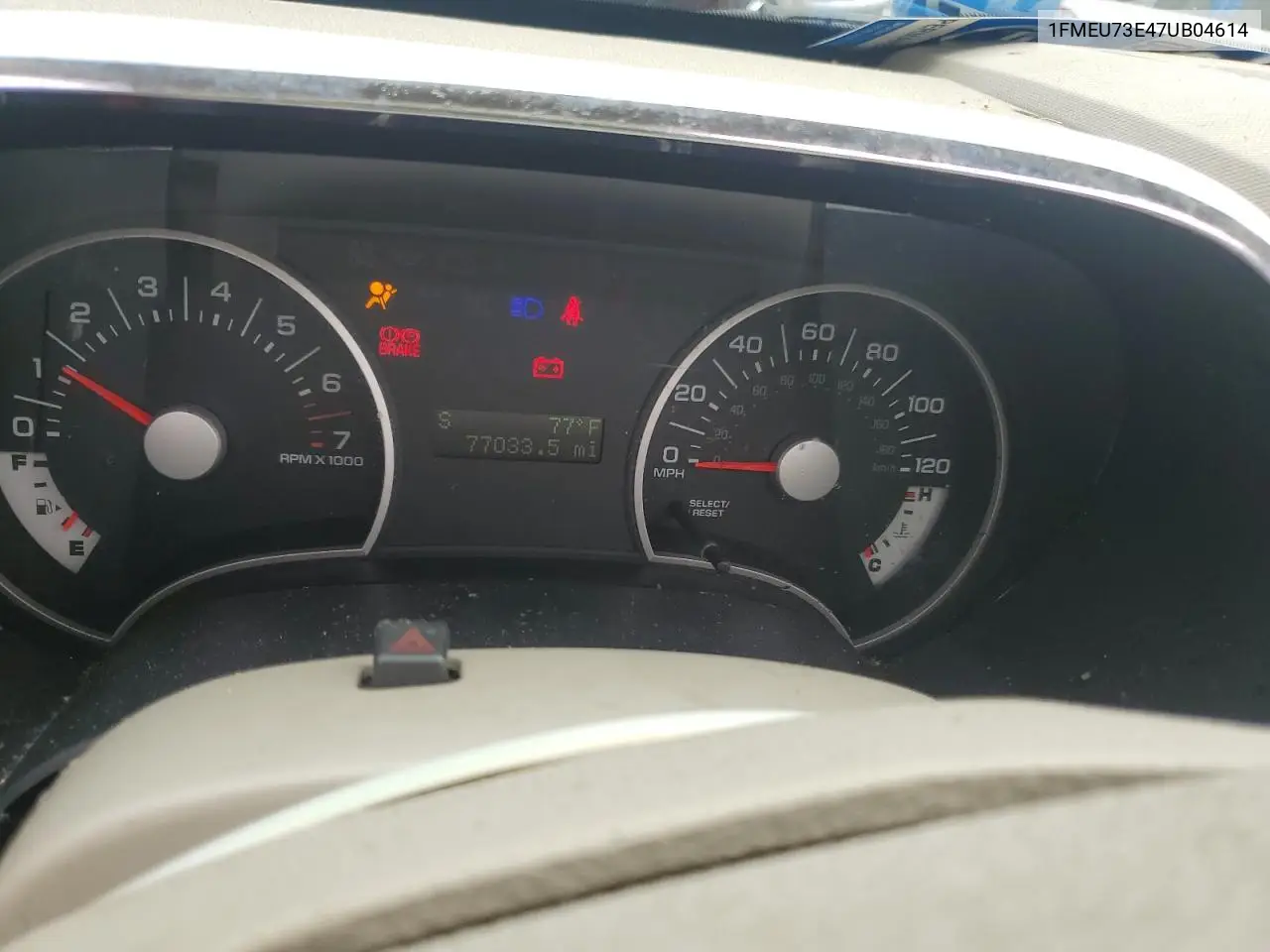 2007 Ford Explorer Xlt VIN: 1FMEU73E47UB04614 Lot: 64620515