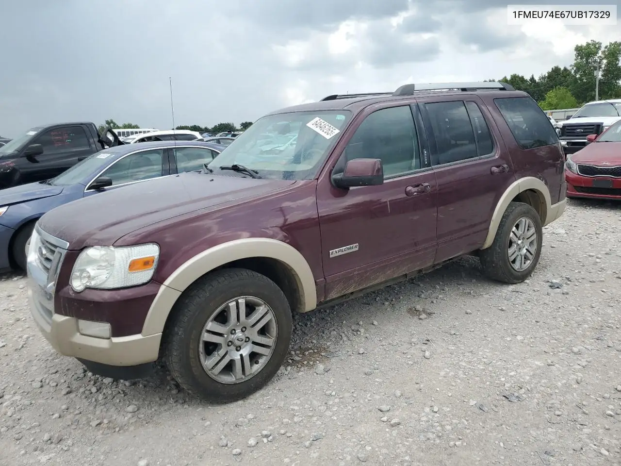 2007 Ford Explorer Eddie Bauer VIN: 1FMEU74E67UB17329 Lot: 64646265