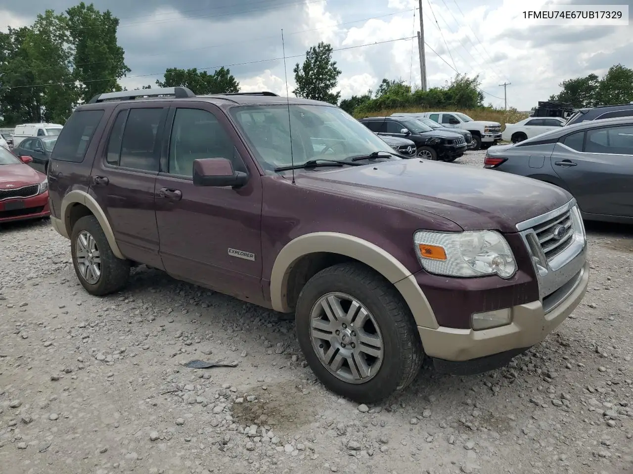 2007 Ford Explorer Eddie Bauer VIN: 1FMEU74E67UB17329 Lot: 64646265