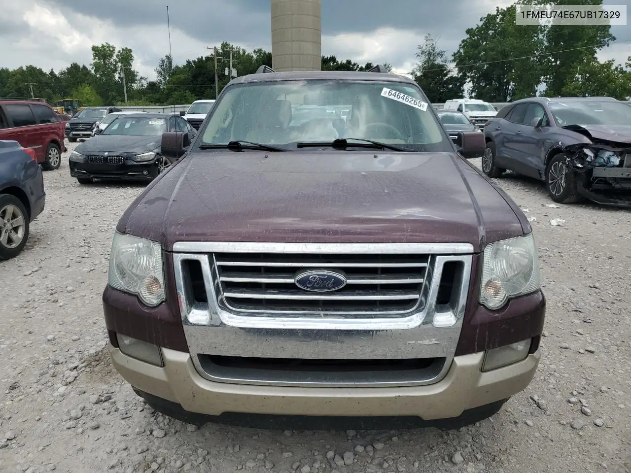 2007 Ford Explorer Eddie Bauer VIN: 1FMEU74E67UB17329 Lot: 64646265