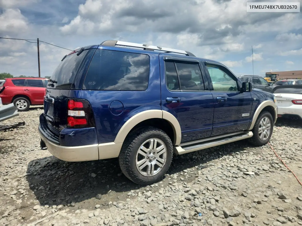 2007 Ford Explorer Eddie Bauer VIN: 1FMEU748X7UB32670 Lot: 64760445